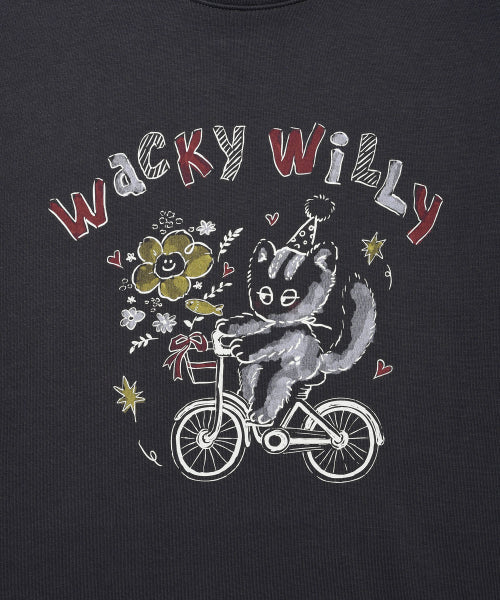 Women's Vintage Graphic Semi-Overfit Sweatshirt Gray