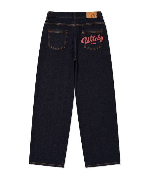 Women's Semi-Wide Denim Pants Indigo