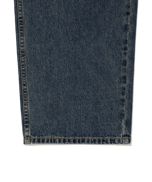 Women's Semi-Wide Denim Pants Blue