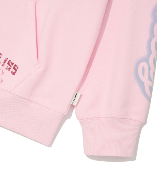 Women's Flower Graphic Hooded Zip-Up Pink