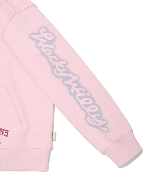 Women's Flower Graphic Hooded Zip-Up Pink