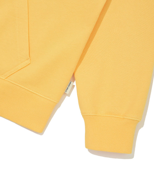 Women's Pigment Washing Applique Hooded Zip-Up Yellow