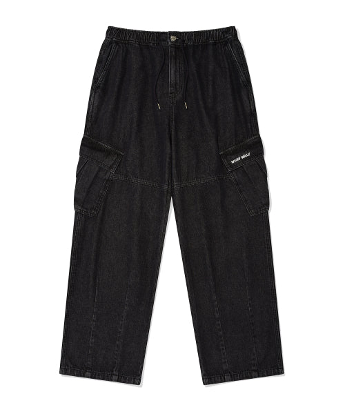 Easy Cargo Denim Pants Black