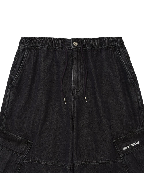 Easy Cargo Denim Pants Black