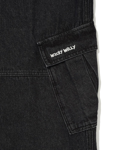 Easy Cargo Denim Pants Black