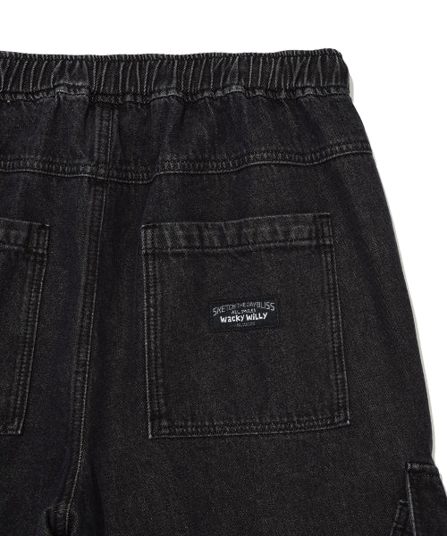 Easy Cargo Denim Pants Black