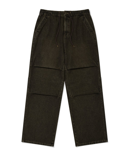 Parasuit denim pants green