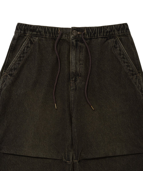 Parasuit denim pants green