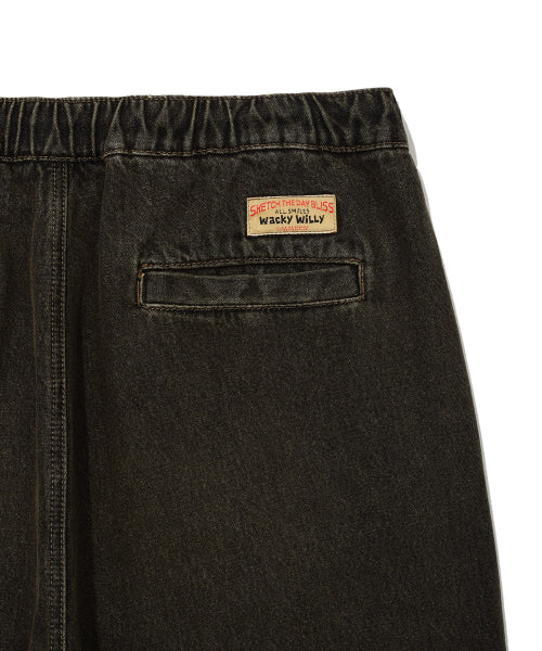 Parasuit denim pants green