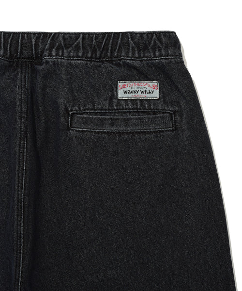 Parasuit denim pants blue