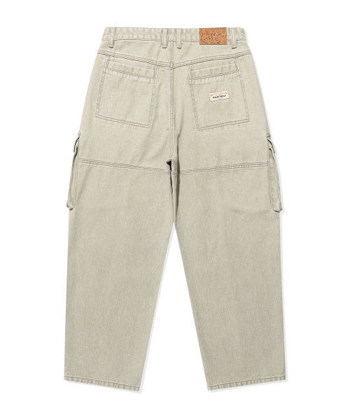 cargo denim pants khaki