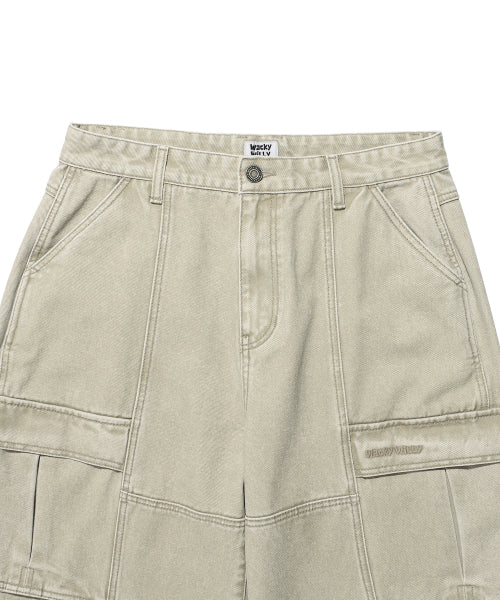 cargo denim pants khaki