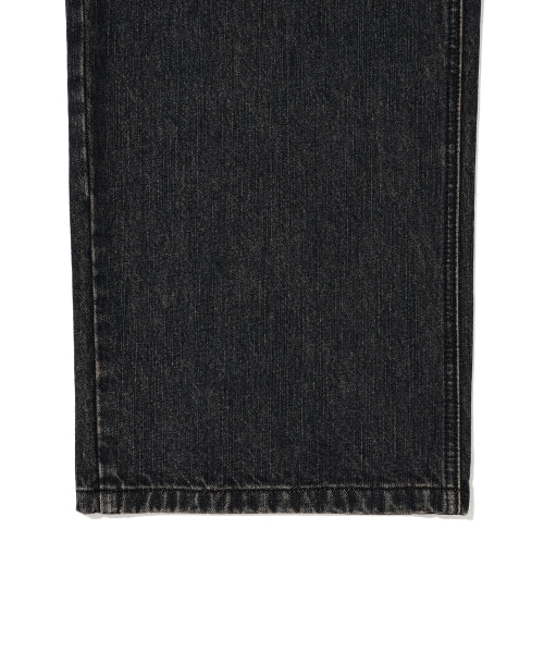 Double denim pants black