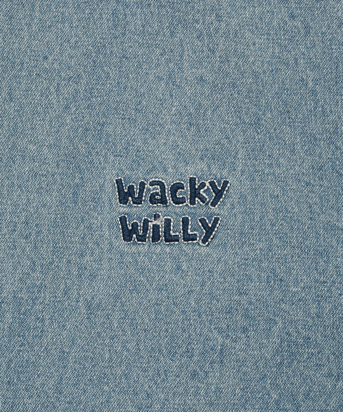 Denim long-sleeved shirt blue