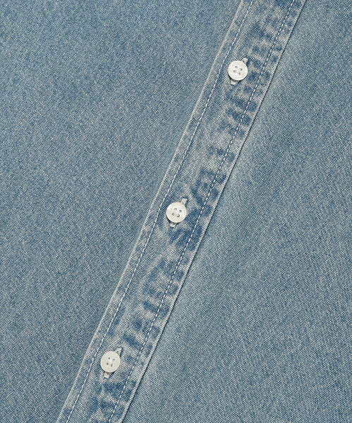 Denim long-sleeved shirt blue