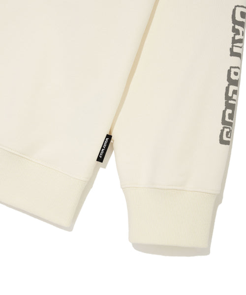 Spray graphic sweatshirt cream