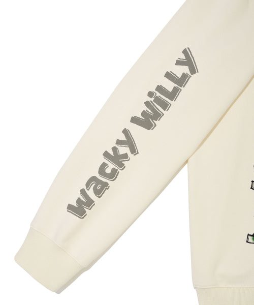 Spray graphic sweatshirt cream