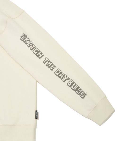Spray graphic sweatshirt cream