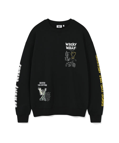 Spray graphic sweatshirt black