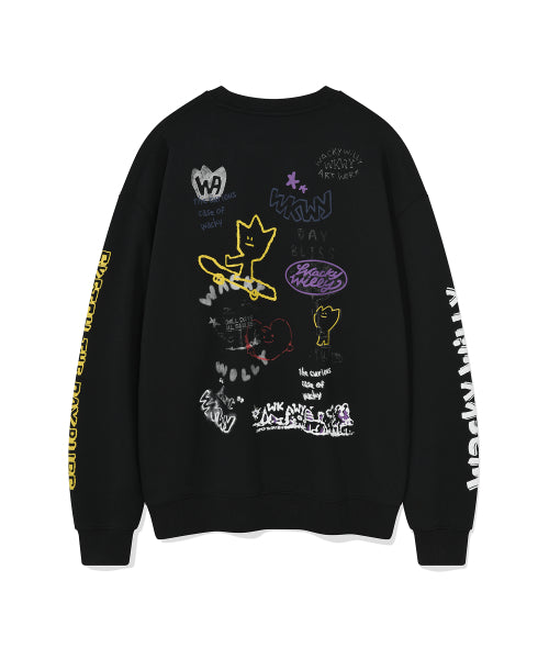 Spray graphic sweatshirt black
