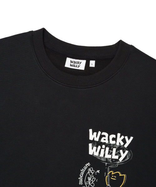 Spray graphic sweatshirt black