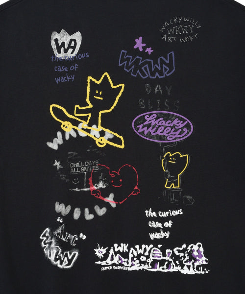 Spray graphic sweatshirt black