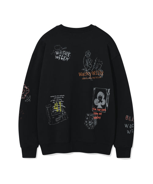Graphic print sweatshirt black
