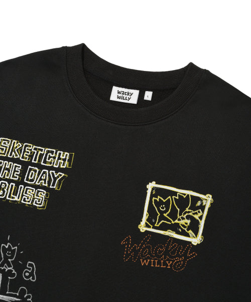 Graphic print sweatshirt black