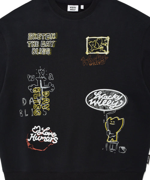 Graphic print sweatshirt black