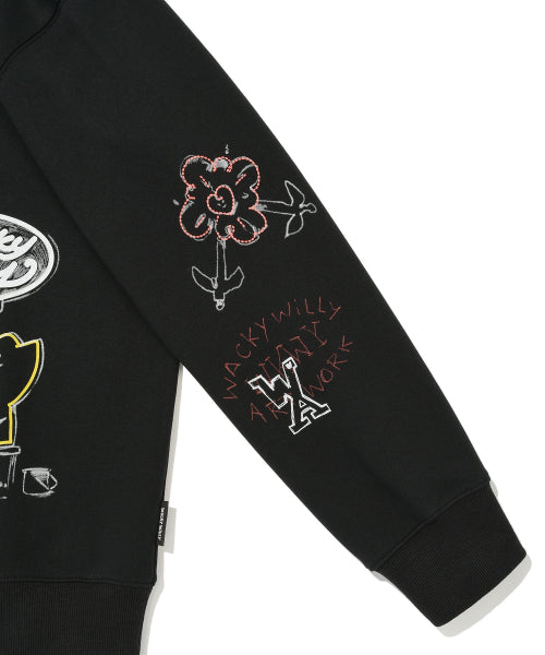 Graphic print sweatshirt black