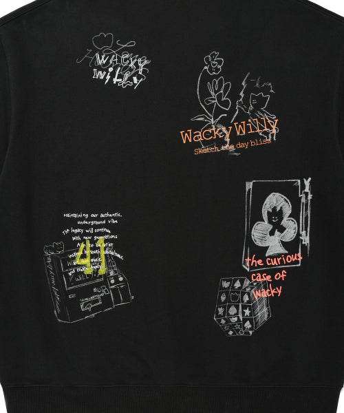 Graphic print sweatshirt black