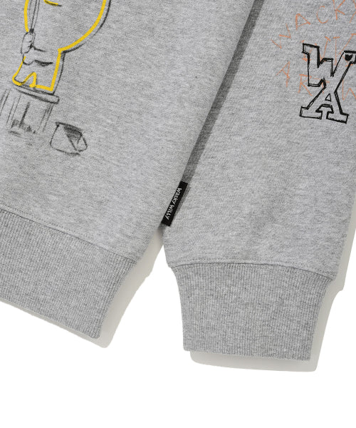 Graphic print sweatshirt gray