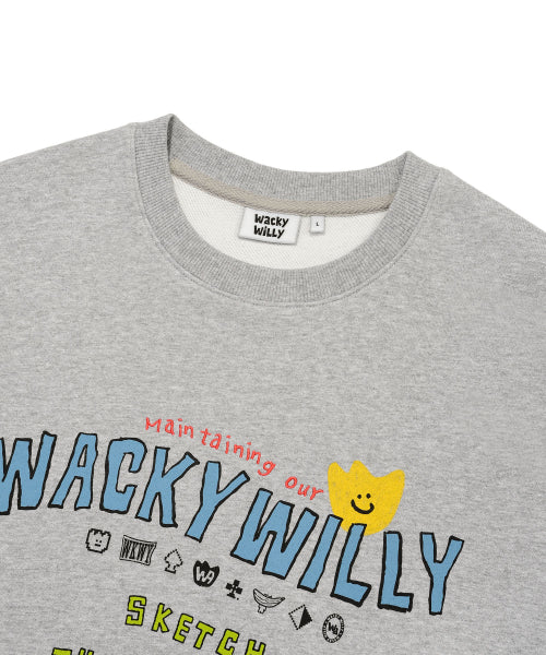 Kiki typo sweatshirt gray