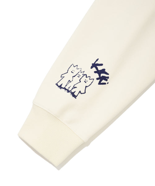 Spray Graphic Hood Sweat Cream