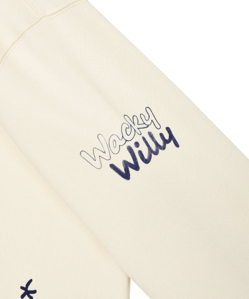 Spray Graphic Hood Sweat Cream