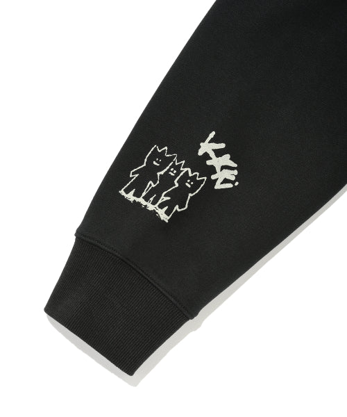 Spray Graphic Hood Sweat Black