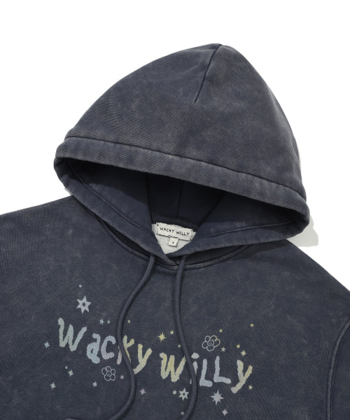 Women's Snowwashing Graphic Crop Hoody Navy