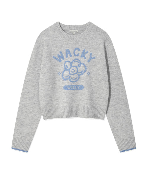 Women's Big Lily Graphic Pullover Light Gray