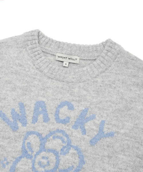 Women's Big Lily Graphic Pullover Light Gray