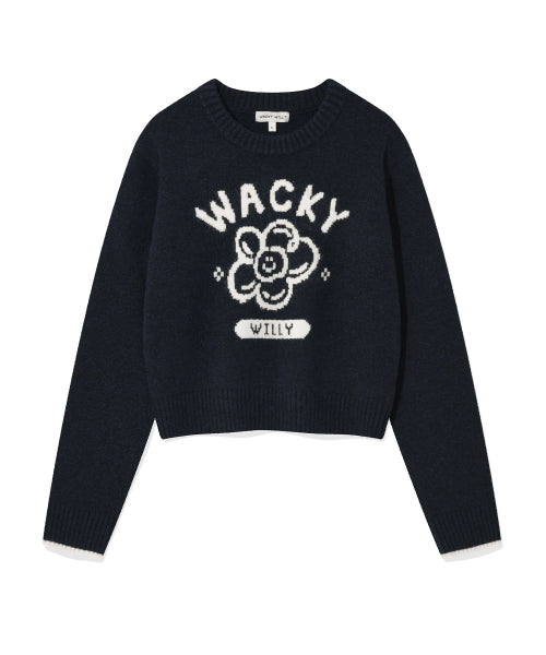 Women's Big Lily Graphic Pullover Dark Navy