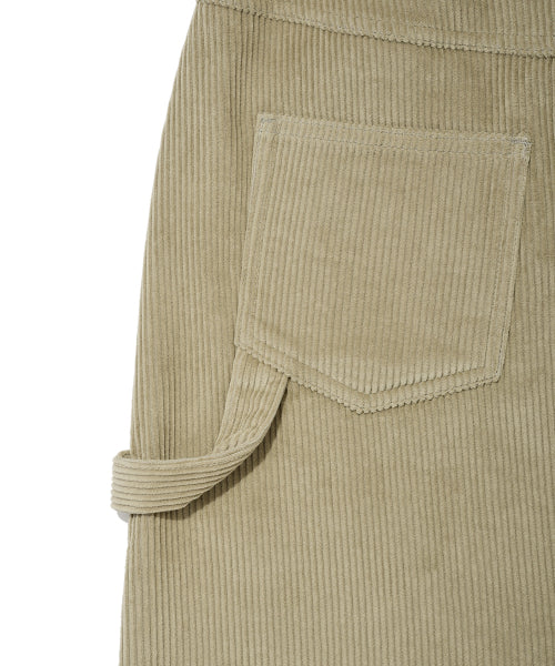 Women's Corduroy Carpenter Midi Skirt Light Khaki