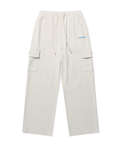 Women's Wide Fit Cargo Knit Like Pants Oatmeal