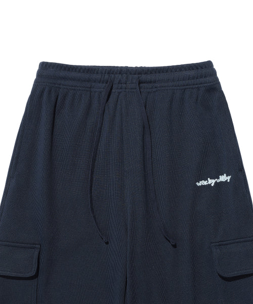 Women's Wide Fit Cargo Knit Like Pants Dark Navy