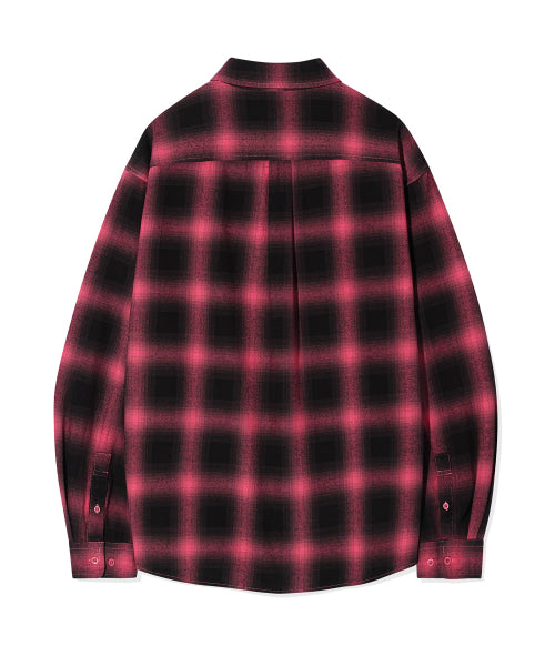 Dying Checkered Shirt Pink