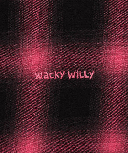 Dying Checkered Shirt Pink