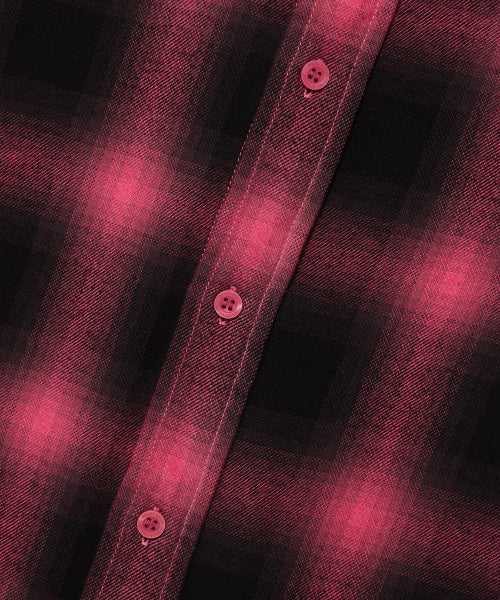 Dying Checkered Shirt Pink