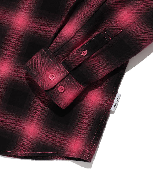 Dying Checkered Shirt Pink