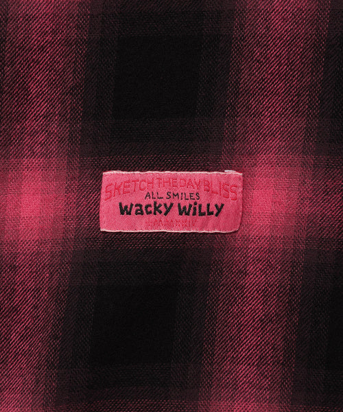 Dying Checkered Shirt Pink