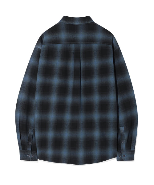 Dying Checkered Shirt Navy