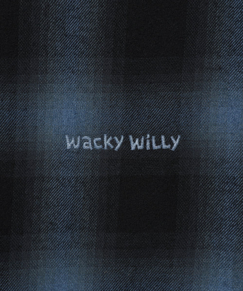Dying Checkered Shirt Navy